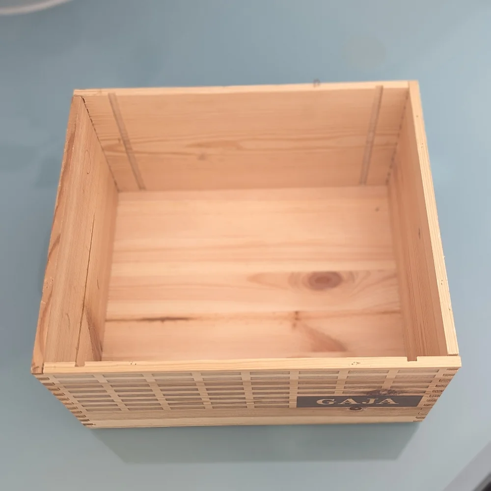 Wooden Wine Crate Storage Box, Italian Wine Box, Rustic Home Decor, Gaja